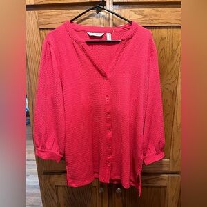 Isaac Mizrahi Live Bold pink  Knit Top